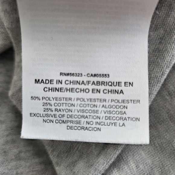 Clearance!LN! Nike Heather Gray Long Sleeve Scoop Neck Athletic Tee - Picture 6 of 11